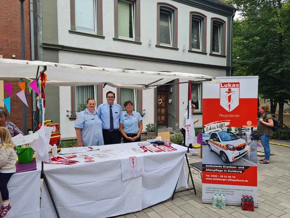 Informationsstand des St. Lukas Hospital Ordens