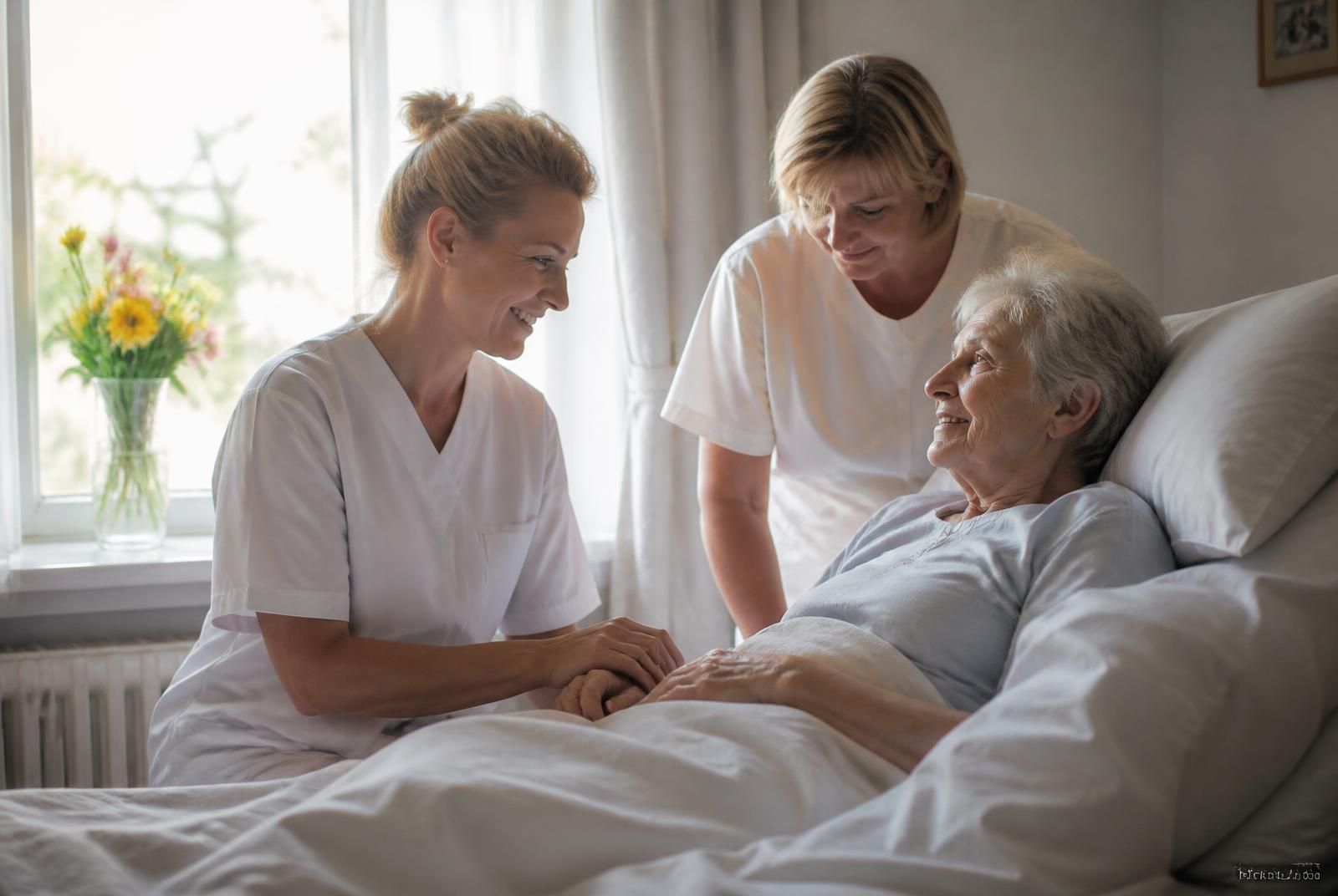 Hospizbegleitung in einem hellen Zimmer